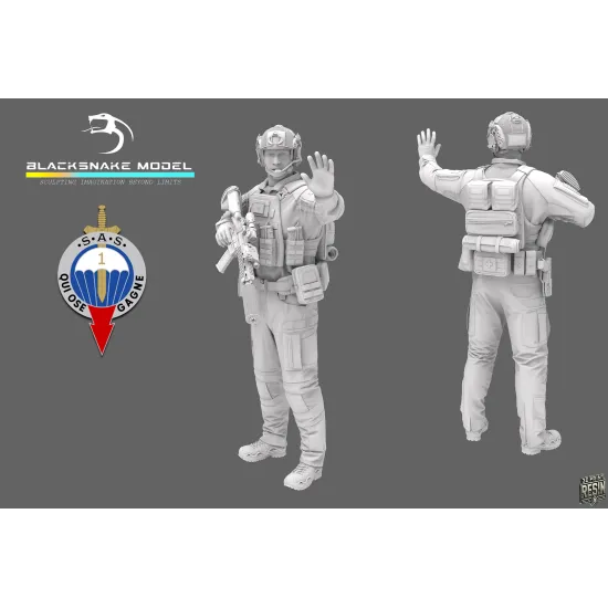 Black Snake Sas-06 1/35 1er Rpima French Sas Resin Figure Kit