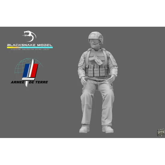Black Snake Fr-01 1/35 French Soldier Driver Resin Figure Kit