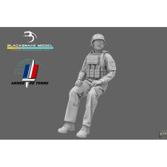 Black Snake Fr-02 1/35 French Soldier Flight Commander Resin Figure Kit