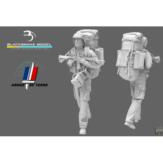Black Snake Fr-08 1/35 French Soldier Optic Eryx Resin Figure Kit