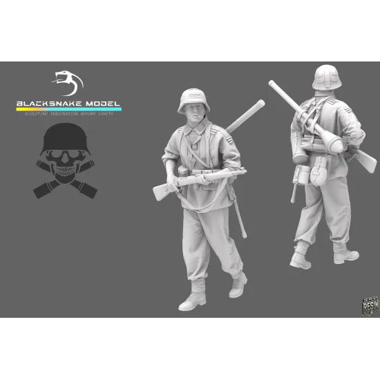 Black Snake Waffen-04 1/35 German Waffen Soldier Resin Figure Kit