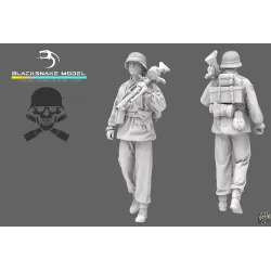 Black Snake Waffen-06 1/35 German Waffen Soldier Resin Figure Kit