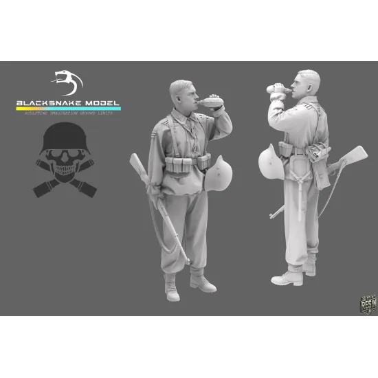 Black Snake Waffen-10 1/35 German Waffen Soldier Resin Figure
