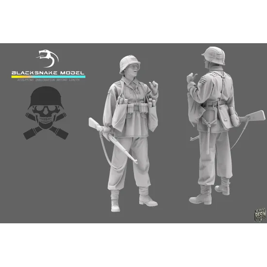 Black Snake Waffen-12 1/35 German Waffen Soldier Resin Figure Kit