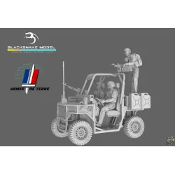Black Snake Fr-crew-01 1/35 French Army Unac Rider Crew Resin Figur Kit