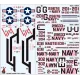 Cat4 D72002 1/72 Decal For Vought F7u-3 Cutlass Us Navy
