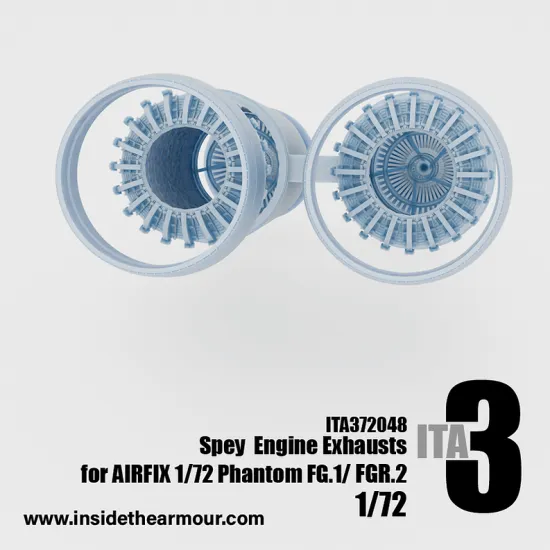 Inside The Armor Ita372048 1/72 Spey Engine Exhausts For Airfix Phantom Fg.1 Or Fgr.2