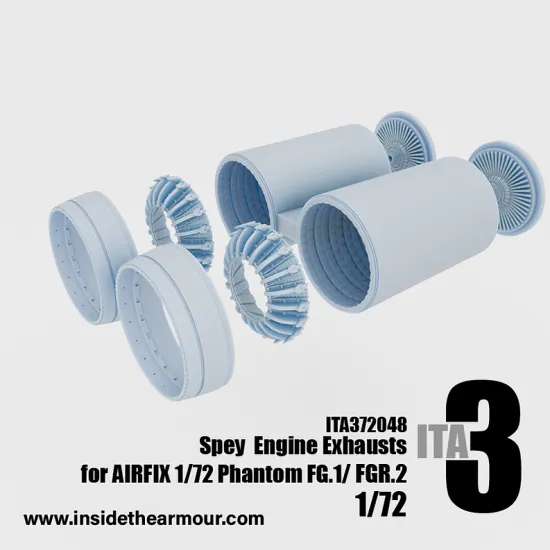 Inside The Armor Ita372048 1/72 Spey Engine Exhausts For Airfix Phantom Fg.1 Or Fgr.2
