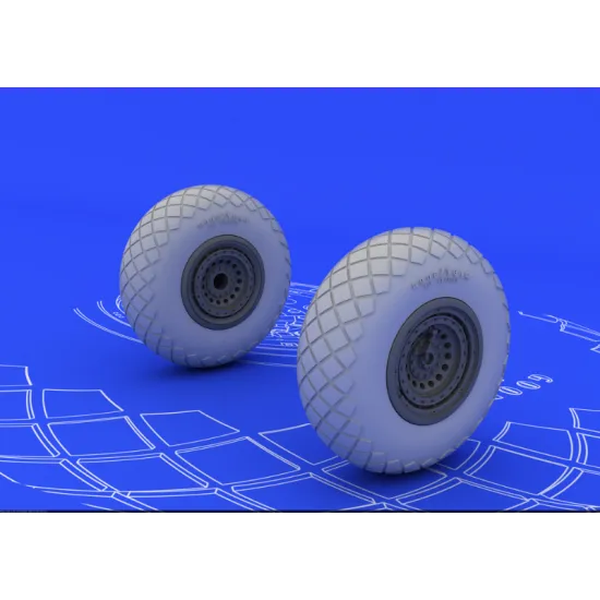 Brassin Aircraft B-17G Wheels for Revell 1/72 Eduard 672011