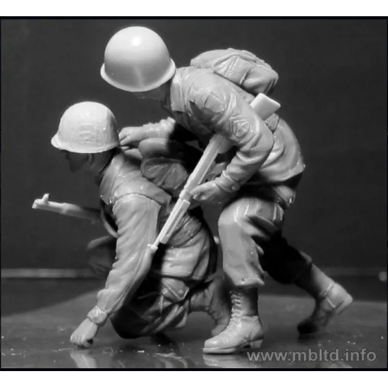 Us Stock Us And German Paratroopers, The South Of Europe 1/35 Master Box 35157