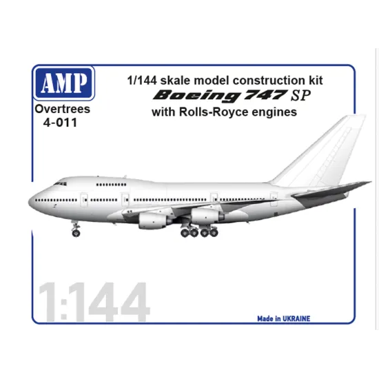 Amp Ovt 4-011 1/144 Boeing 747 Sp With Rolls Royce Engines Plastic Model Kit Box Is Not Included