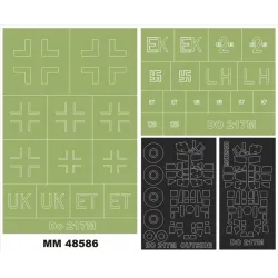 Montex Mm48586 1/48 Do 217m-1 2 Canopy Masks Out/In 2 Insignia Masks For Icm Kits