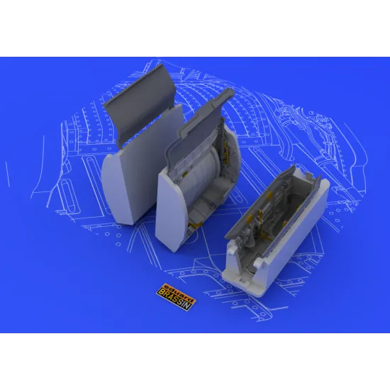 Brassin 1/48 MiG-21 wheel wells, for Eduard kit 1/48 EDUARD 648049