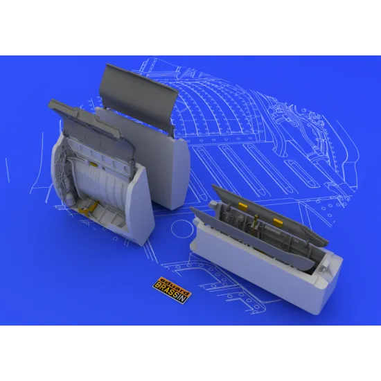 Brassin 1/48 MiG-21 wheel wells, for Eduard kit 1/48 EDUARD 648049