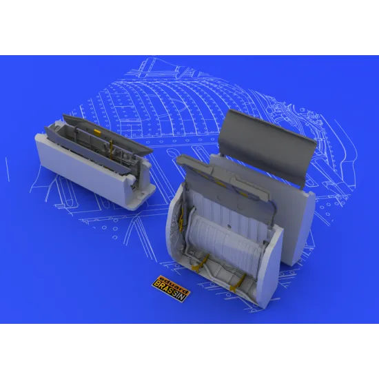Brassin 1/48 MiG-21 wheel wells, for Eduard kit 1/48 EDUARD 648049