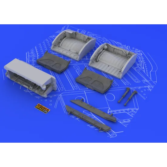 Brassin 1/48 MiG-21 wheel wells, for Eduard kit 1/48 EDUARD 648049