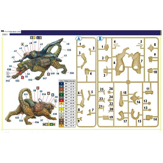WORLD OF FANTASY GRAGGERON AND HALSEYA PLASTIC MODEL KIT 1/24 MASTER BOX 24007