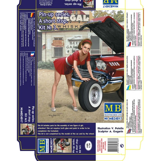 PIN-UP SERIES A SHORT STOP 3 PLASTIC MODEL KIT 1/24 MASTER BOX 24017