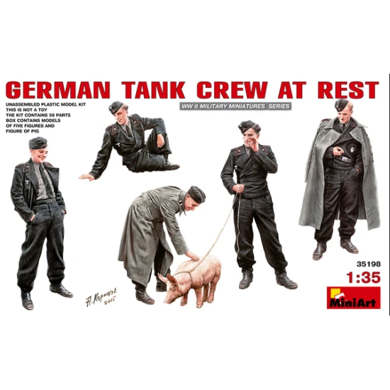 GERMAN TANK CREW AT REST 1/35 MINIART 35198