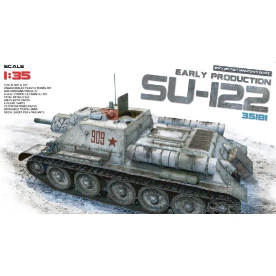 SU-122 SOVIET SELF-PROPELLED GUN, EARLY PROD. 1/35 MINIART 35181
