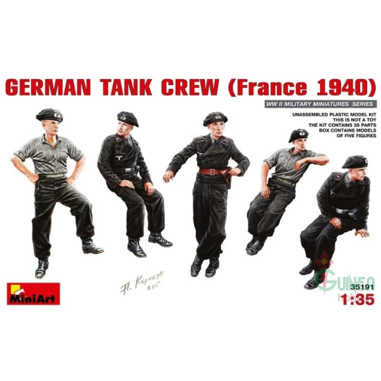 GERMAN TANK CREW, FRANCE 1940 1/35 Scale Miniart 35191