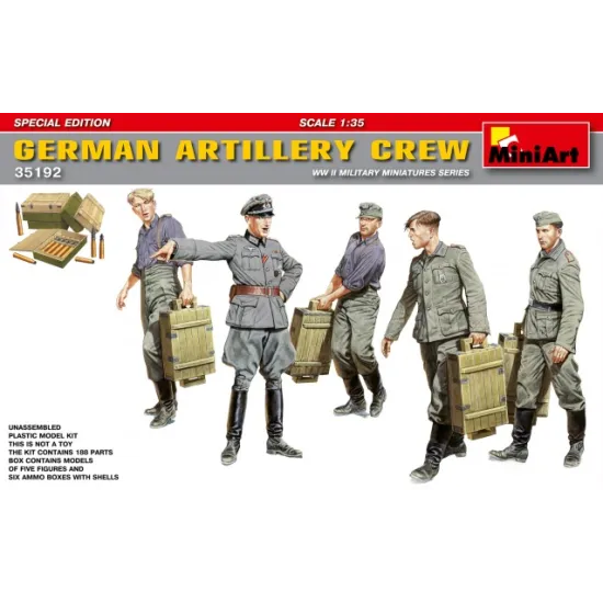 GERMAN ARTILLERY CREW.SPECIAL EDITION 1/35 MINIART 35192 GERMAN ARTILLERY CREW.SPECIAL EDITION 1/35 MINIART 35192