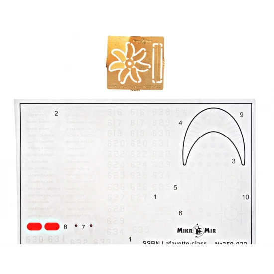 U.S. NUCLEAR-POWERED SUBMARINE LAFAYETTE SSBN-616 1/350 MICRO-MIR 350-022