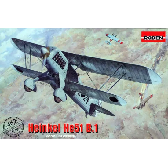 HEINKEL HE.51 B.1 FIGHTER 1/48 RODEN 452