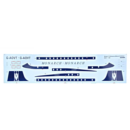 BRISTOL 175 BRITANNIA MONARCH AIRLINES 1/144 RODEN 323