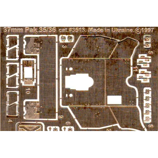 PHOTO-ETCHED SET 1/35 PAK.35/36 AT GUN, FOR TAMIYA KIT 1/35 ACE PE3513