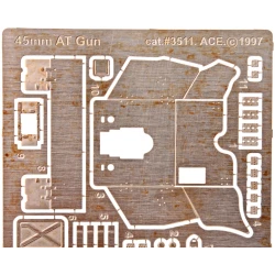 PHOTO-ETCHED SET 45MM SOVIET WWII AT GUN, FOR ICM KIT 1/35 ACE PE3511