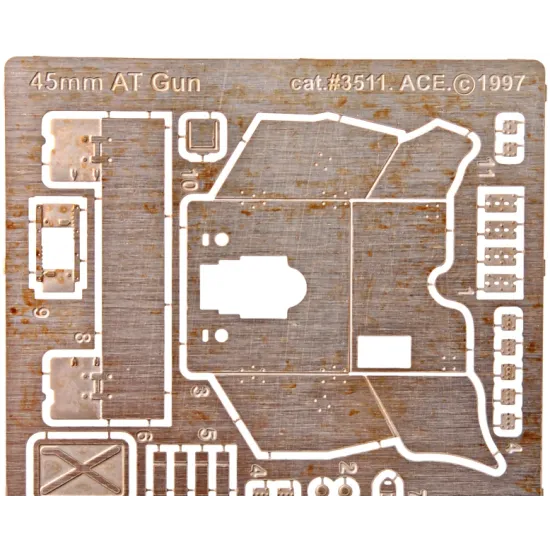 PHOTO-ETCHED SET 45MM SOVIET WWII AT GUN, FOR ICM KIT 1/35 ACE PE3511