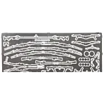 PHOTOETCHED SET SOVIET WWII HAND WEAPONS (NAGANT, MOSIN KAR. MOD. 38, TT, PPS-43, PPSH, PTRD, SVT) 1/72 ACE PE7227