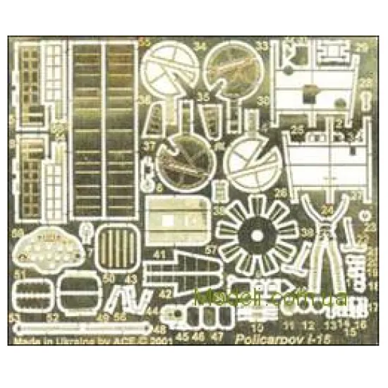 PHOTO-ETCHED SET FOR ICM I-16 KIT 1/72 ACE PE7204