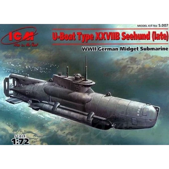 GERMAN SUBMARINE TYPE VII SEEHUND LATE 1/72 ICM S007