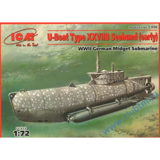 GERMAN SUBMARINE TYPE VII SEEHUND EARLY 1/72 ICM S006