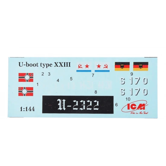 GERMAN U-BOAT TYPE XXIII 1/144 ICM S004 GERMAN U-BOAT TYPE XXIII 1/144 ICM S004