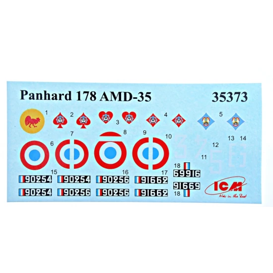 FRENCH ARMORED VEHICLE PANHARD 178 AMD-35 1/35 ICM 35373 FRENCH ARMORED VEHICLE PANHARD 178 AMD-35 1/35 ICM 35373