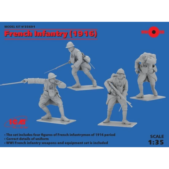 FRENCH INFANTRY 1916 1/35 ICM 35691