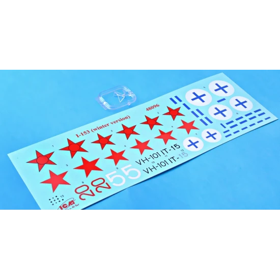 SOVIET FIGHTER BIPLANE POLIKARPOV I-153 CHAIKA, CF II (WINTER VERSION) 1/48 ICM 48096