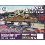 RAILWAY PLATFORM WITH BT-5 TANK 1/72 UMMT 643