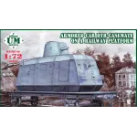 ARMORED CAR DTR-CASEMATE ON A RAILWAY PLATFORM 1/72 UMMT 667