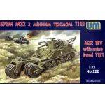 M32 TANK RECOVERY VEHICLE WITH MINE TRAWL T1E1 1/72 UM 222