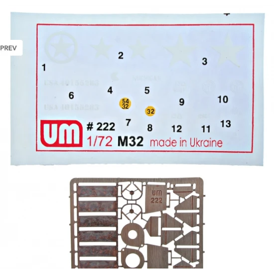 M32 TANK RECOVERY VEHICLE WITH MINE TRAWL T1E1 1/72 UM 222