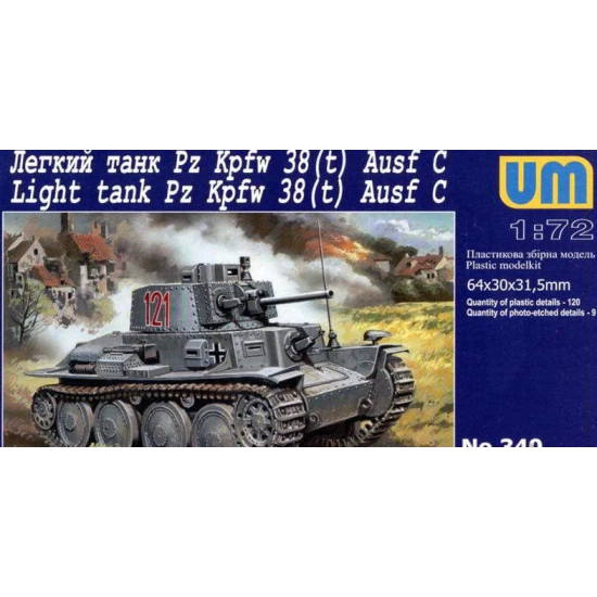 PZ KPFW 38(T) AUSF. C GERMAN LIGHT TANK 1/72 UM 340