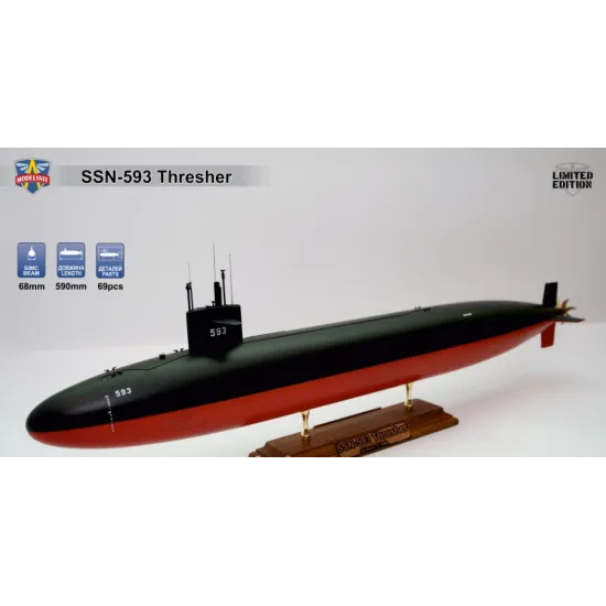 USS THRESHER (SSN-593) SUBMARINE 1/144 MODELSVIT 1401 USS THRESHER (SSN-593) SUBMARINE 1/144 MODELSVIT 1401