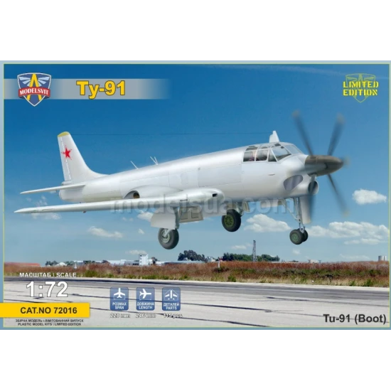 TUPOLEV TU-91 'BOOT' SOVIET NAVAL ATTACK AIRCRAFT 1/72 MODELSVIT 72016