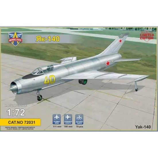YAKOVLEV YAK-140 SOVIET PROTOTYPE FIGHTER 1/72 MODELSVIT 72031