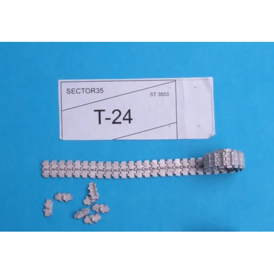 ASSEMBLED METAL TRACKS FOR T-24 SOVIET MEDIUM TANK 1/35 SECTOR35 3553-SL ASSEMBLED METAL TRACKS FOR T-24 SOVIET MEDIUM TANK 1/35 SECTOR35 3553-SL