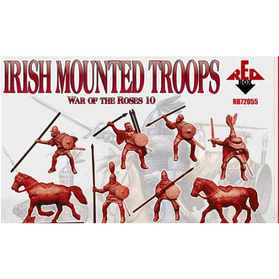 IRISH MOUNTED TROOPS, WAR OF THE ROSES 10 1/72 RED BOX 72055 IRISH MOUNTED TROOPS, WAR OF THE ROSES 10 1/72 RED BOX 72055
